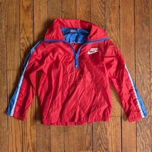 Vintage 80's Nike Kids Small 4 Windbreaker Jacket Retro Sportswear